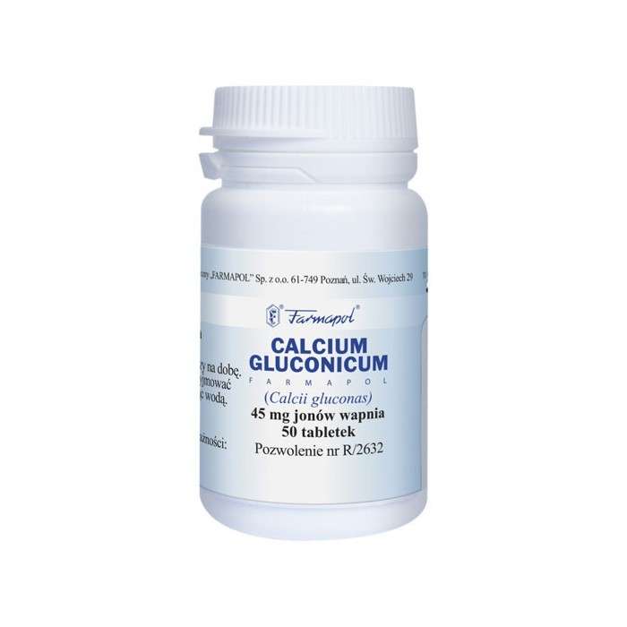 Calcium gluconicum 0,5g x 50 tabl. FARMAP