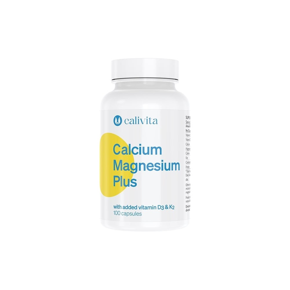 Calcium Magnesium Plus D3 y K2 Calivita 100 cápsulas