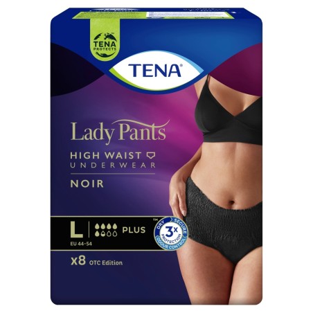 TENA Lady Pants Noir Plus Absorbent underwear for women L 8 pieces