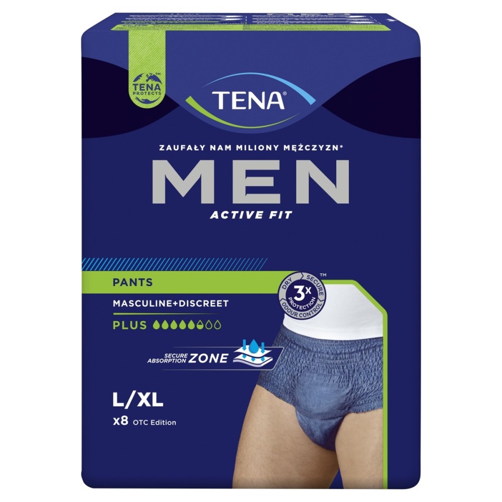 TENA Men Pants Plus Men's absorbent underwear L/XL 8 pieces