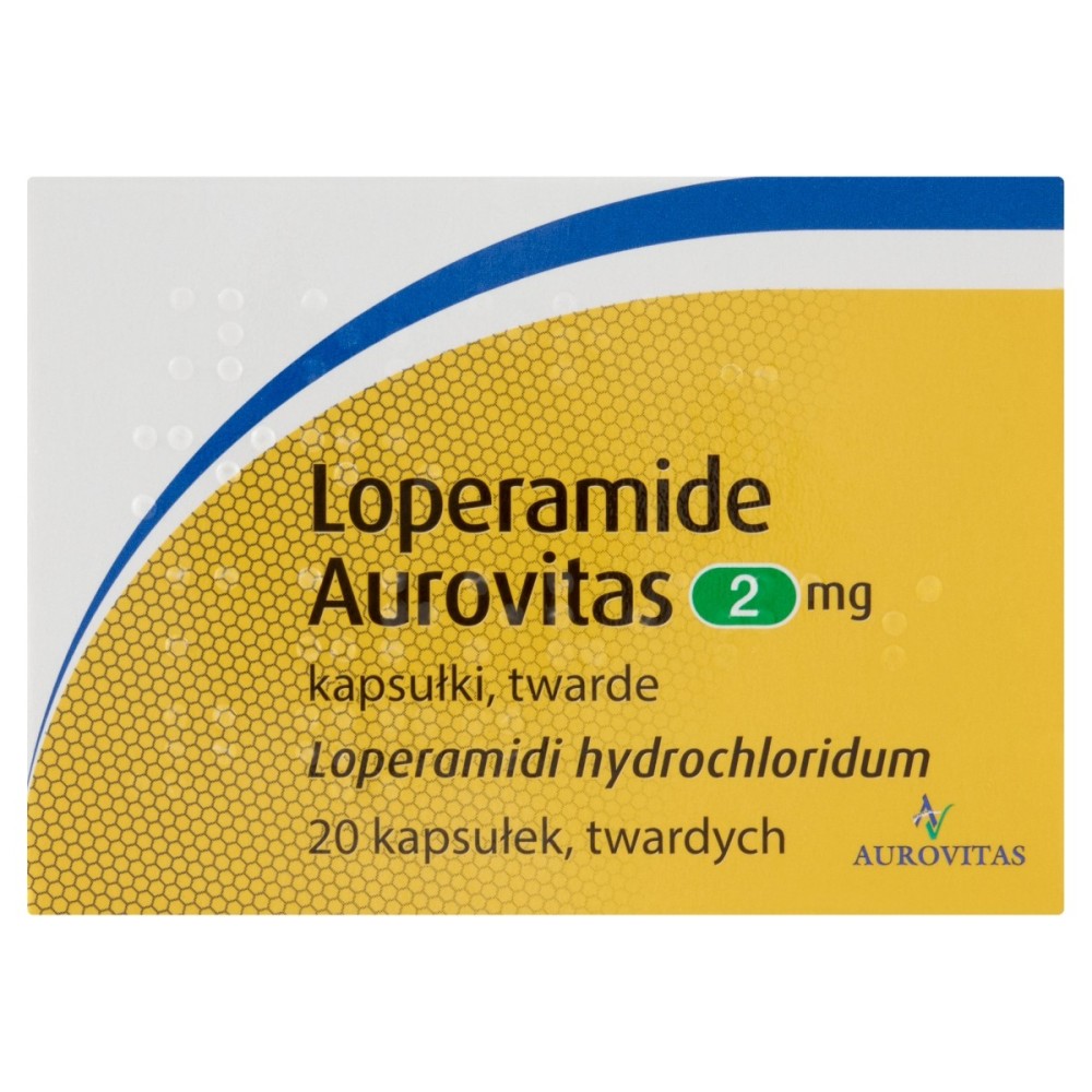 Loperamida Aurovitas 2 mg Cápsulas duras 20 piezas