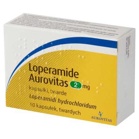 Loperamide Aurovitas 2 mg Kapsułki twarde 10 sztuk