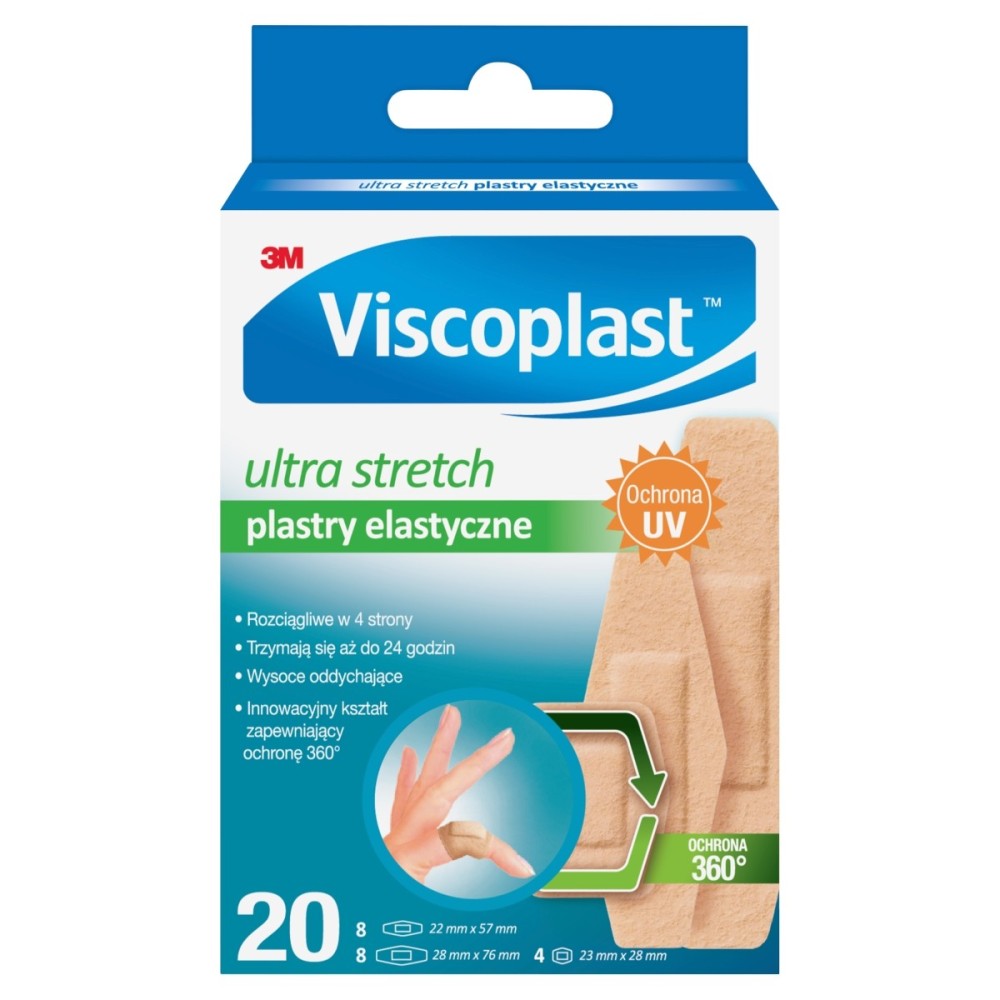 Viscoplast Ultra Stretch Set of plasters 3 sizes 20 pieces