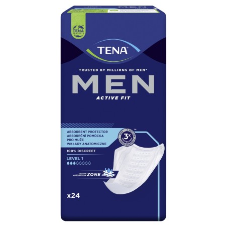 TENA Men Level 1 Anatomical inserts 24 pieces