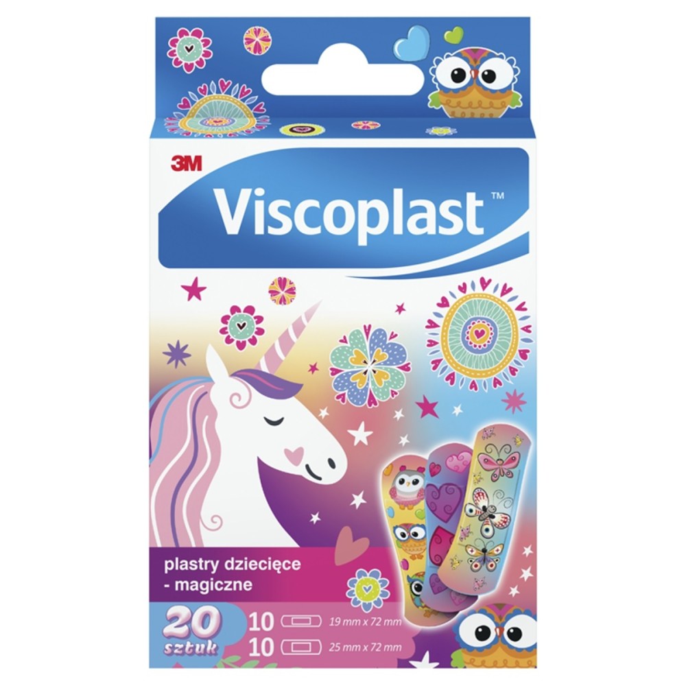 Viscoplast Magic Decorated plasters for children 2 sizes 20 pieces