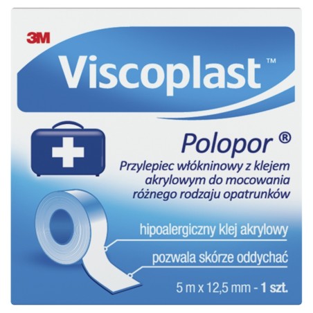 Adhesivo Viscoplast Polopor 5 m x 12,5 mm