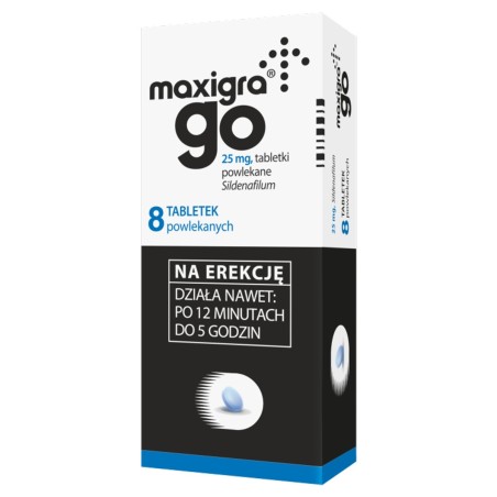 Maxigra Go 25 mg x 8 Filmtabletten.