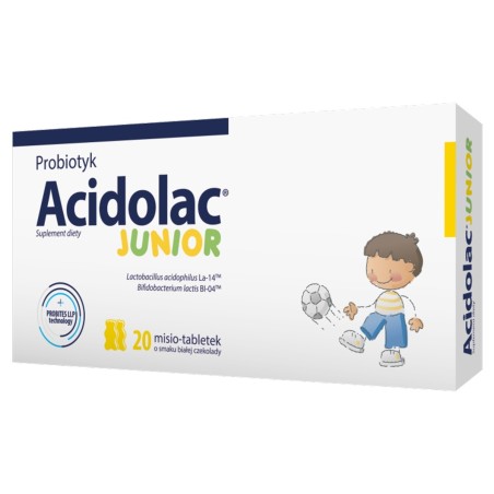 Acidolac Junior (chocolat blanc) x 20 comprimés.