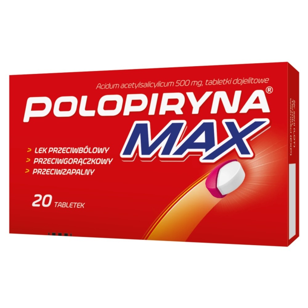 Polopiryna Max 500 mg x 20 comprimés entéraux