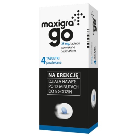 Maxigra Go 25 mg x 4 Filmtabletten.