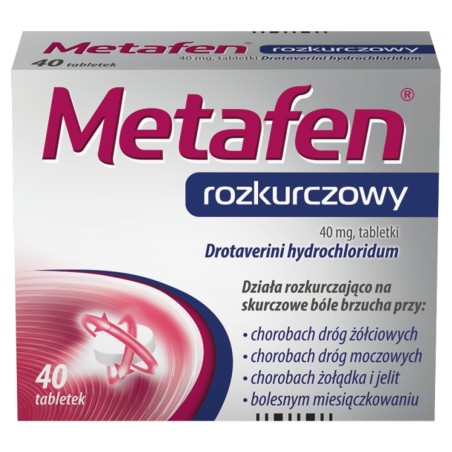 Metafen antiespasmódico 40mg x 40 comprimidos