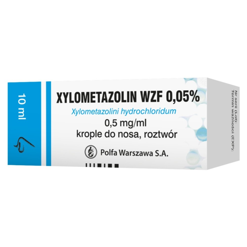 Xylometazoline WZF 0.05% nasal drops, solution. 0.5 mg/ml 10 ml x 1