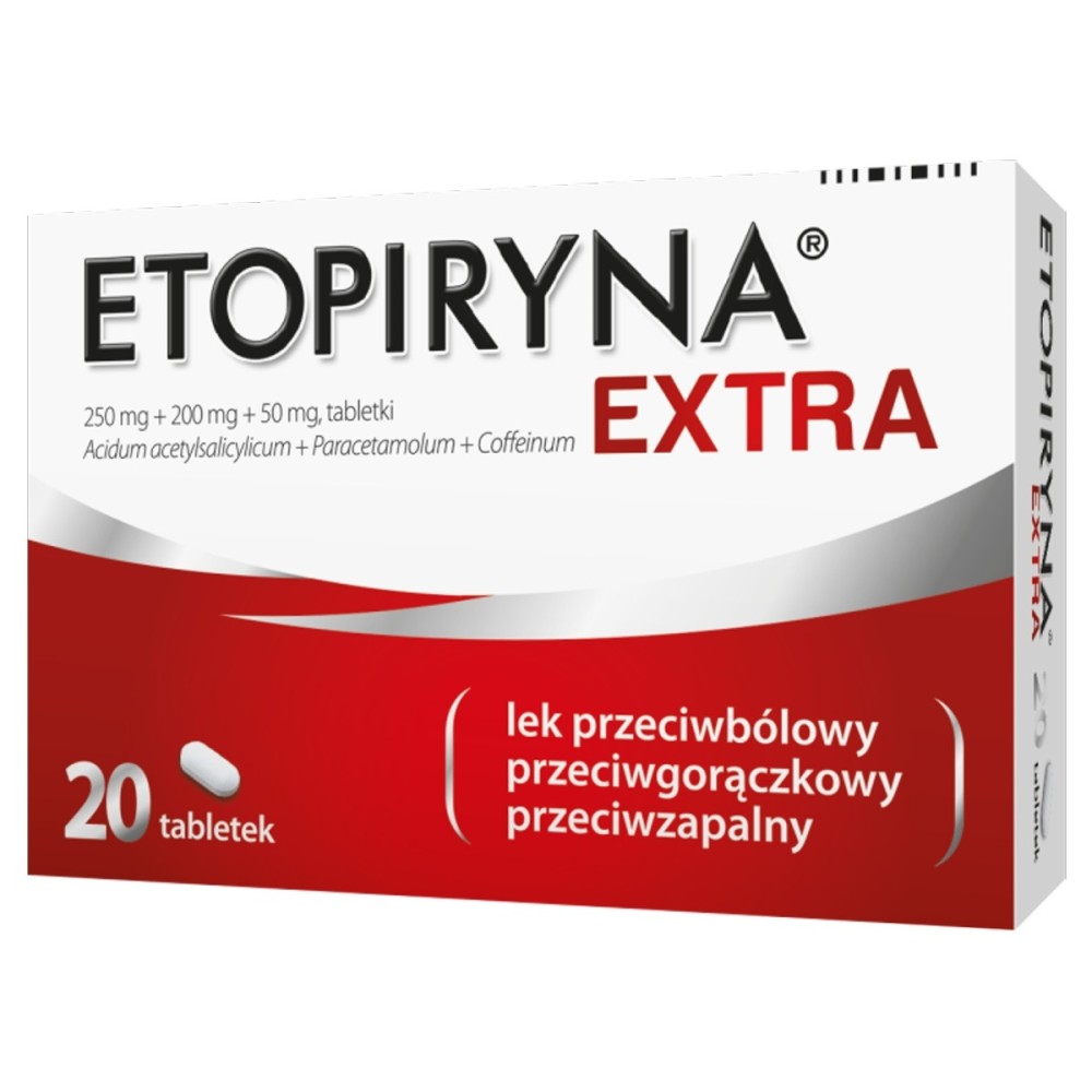 Etopiryna Extra (250 mg+200 mg+50 mg) x 20 tablets
