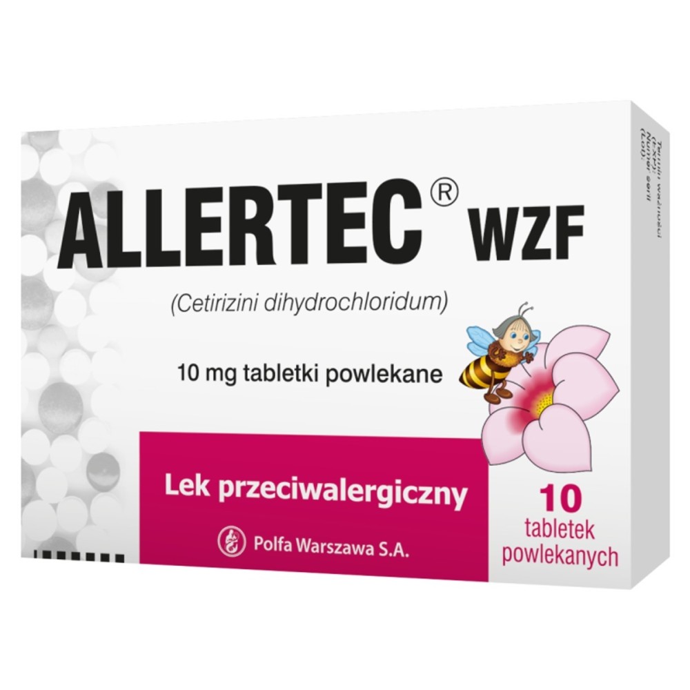 Allertec WZF 10 mg x 10 comprimés
