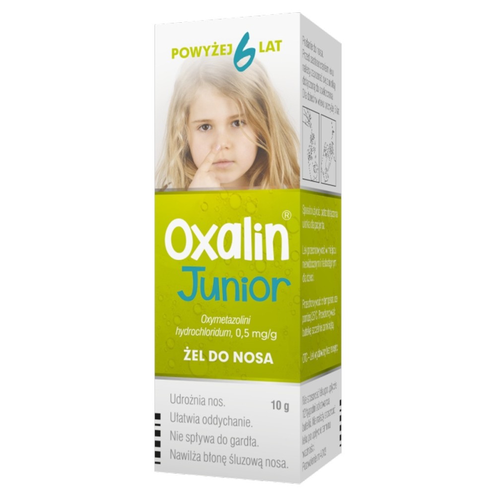Oxalin Junior 0,05 % Nasengel 0,5 mg/g Flasche 10 g mit Spender