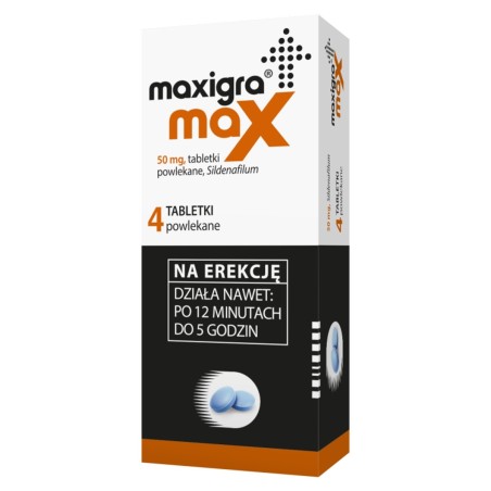 Maxigra Max 50 mg x 4 film-coated tablets