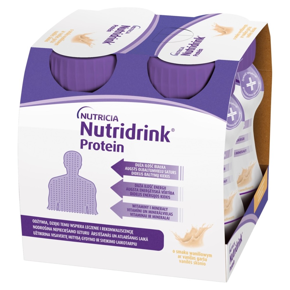 Nutridrink Protein Food for special medical purposes vanilla 500 ml (4 x 125 ml)