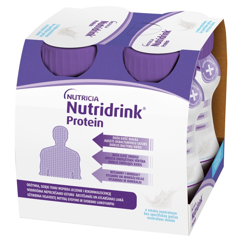 Nutridrink Protein Food for special medical purposes neutral 500 ml (4 x 125 ml)