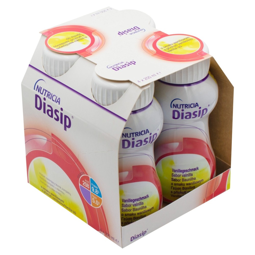 Diasip Food for special medical purposes vanilla 4 x 200 ml