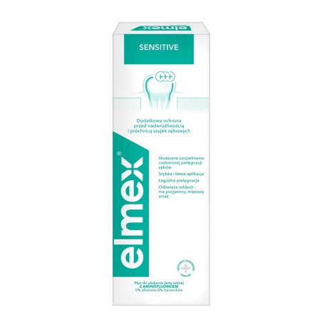 elmex Sensitive bain de bouche pour hypersensibilité sans alcool 400 ml