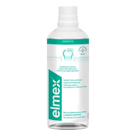 elmex Sensitive bain de bouche pour hypersensibilité sans alcool 400 ml