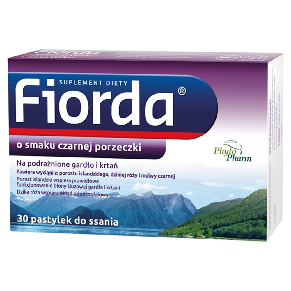 Fiorda Dietary supplement with blackcurrant flavor 30 pieces