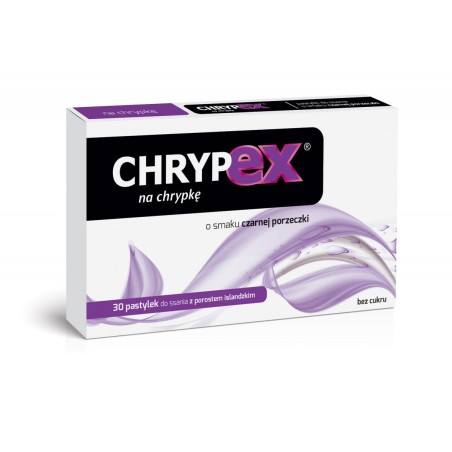 CHRYPEX para la ronquera 30 pastillas de gel con sabor a grosella negra