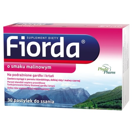Fiorda Dietary supplement with raspberry flavor 30 pieces