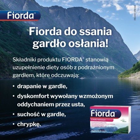 Fiorda Dietary supplement with raspberry flavor 30 pieces