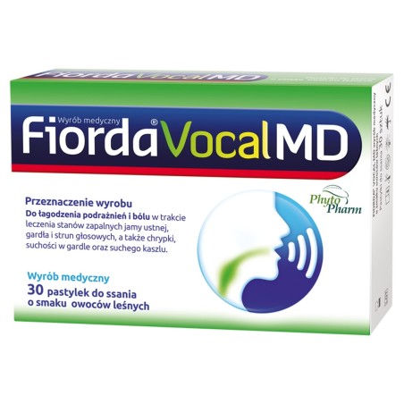 Fiorda Vocal MD Medizinprodukt, Lutschtabletten mit Waldfruchtgeschmack, 30 Stück