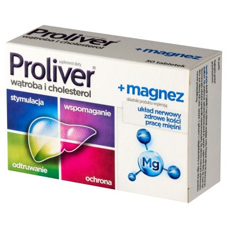Proliver + magnez Suplement diety 30 sztuk