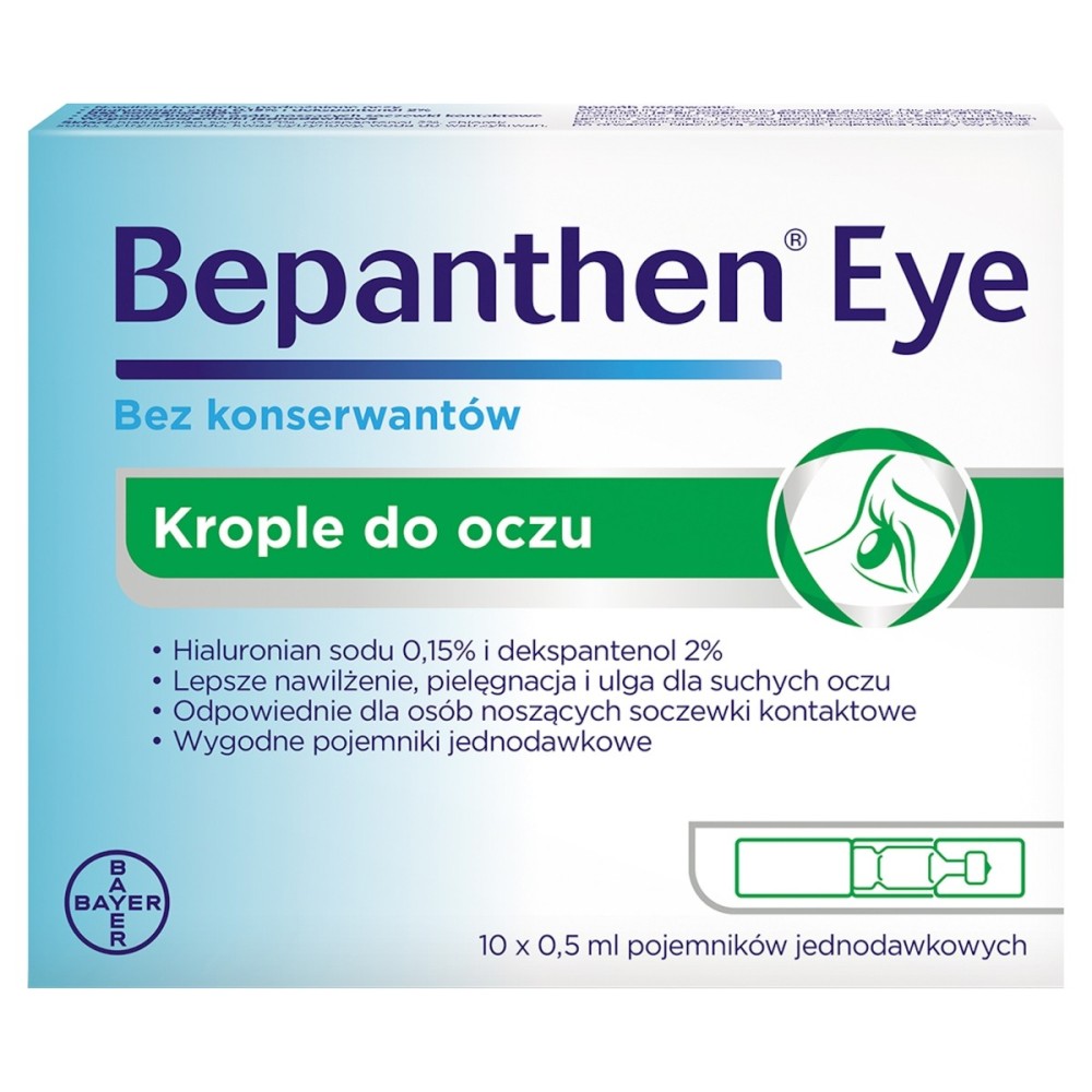 Bepanthen Eye Krople do oczu 10 x 0,5 ml