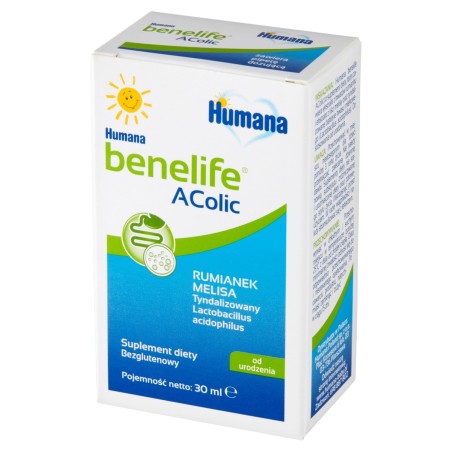 Humana benelife Suplement diety AColic od urodzenia 30 ml