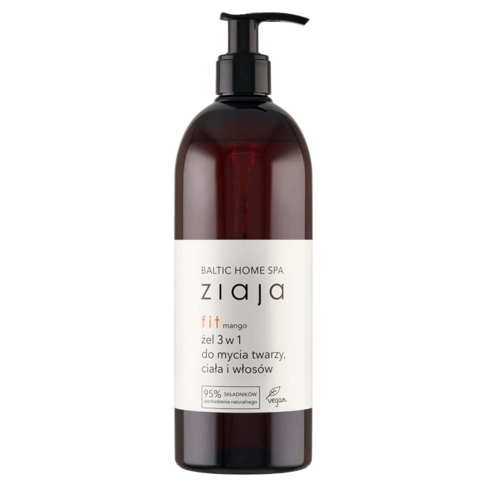 Ziaja Baltic Home Spa fit Gel 3 in 1 for washing face, body and hair mango 500 ml