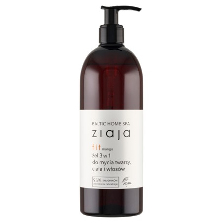 Ziaja Baltic Home Spa Fit Gel 3 in 1 zum Waschen von Gesicht, Körper und Haaren Mango 500 ml