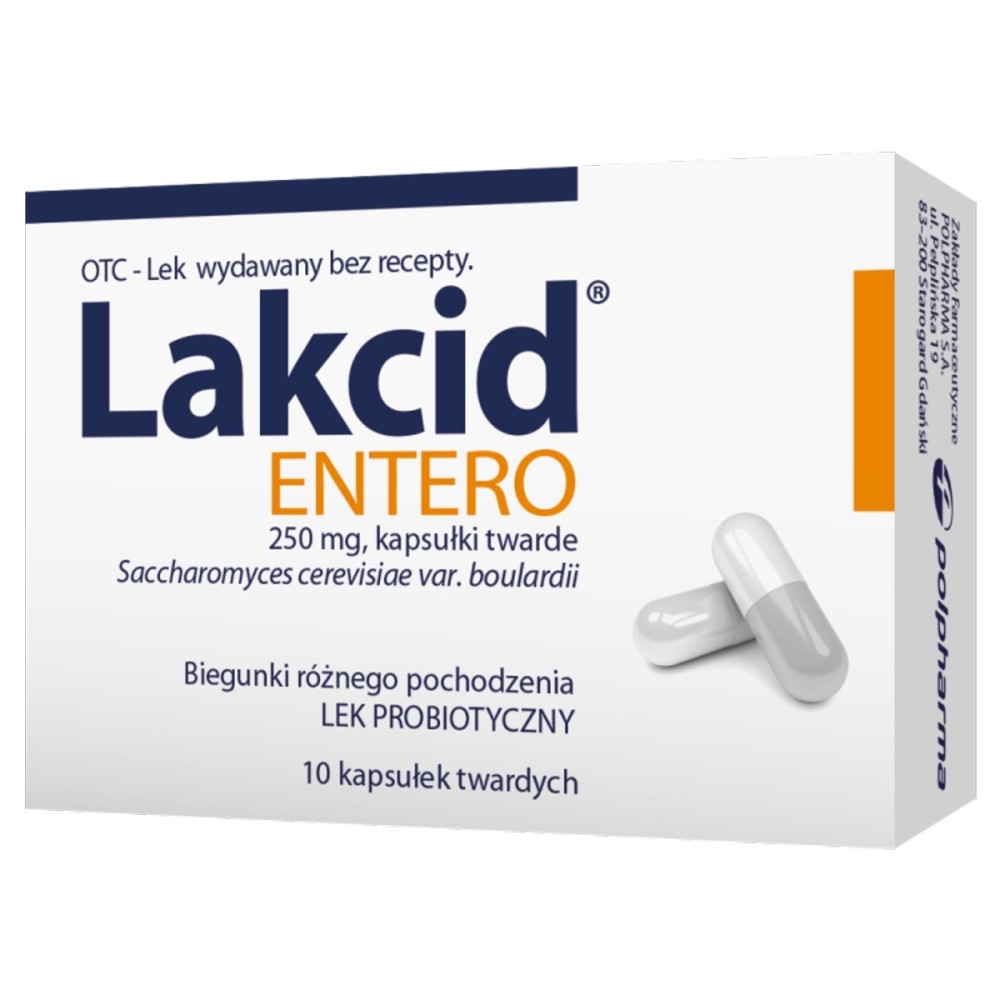 Lakcid Entero 250 mg x 10 kaps. twarde