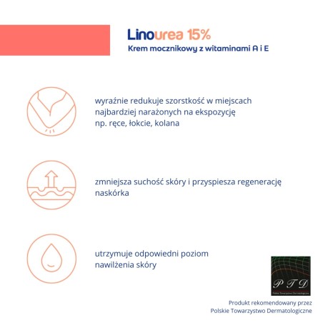 Linourea 15% Urea cream with vitamins A and E 50 g
