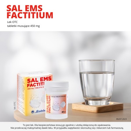 Sal Ems Factitium Tabletki musujące 450 mg 40 sztuk