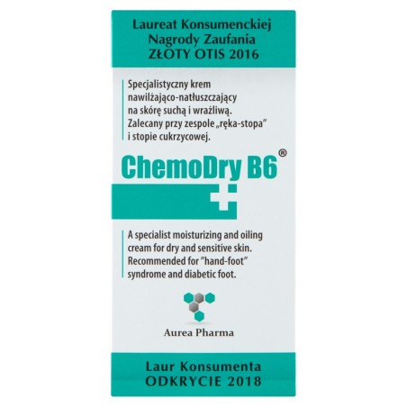 ChemoDry B6 Specialist crema hidratante y untuosa para pieles secas y sensibles 50 ml