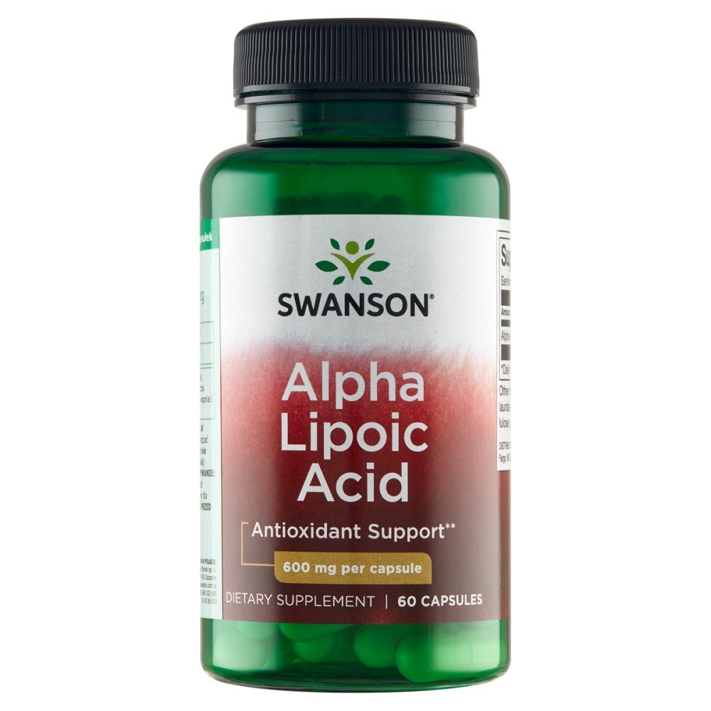 Swanson Nahrungsergänzungsmittel ALA Alpha-Liponsäure 600 mg 48 g (60 Stück)