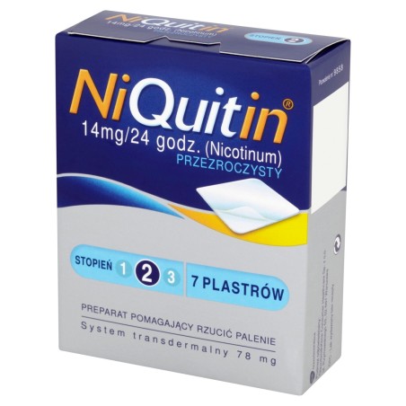 NiQuitin 14 mg/24 h Transparent Formula to help you quit smoking grade 2 7 patches