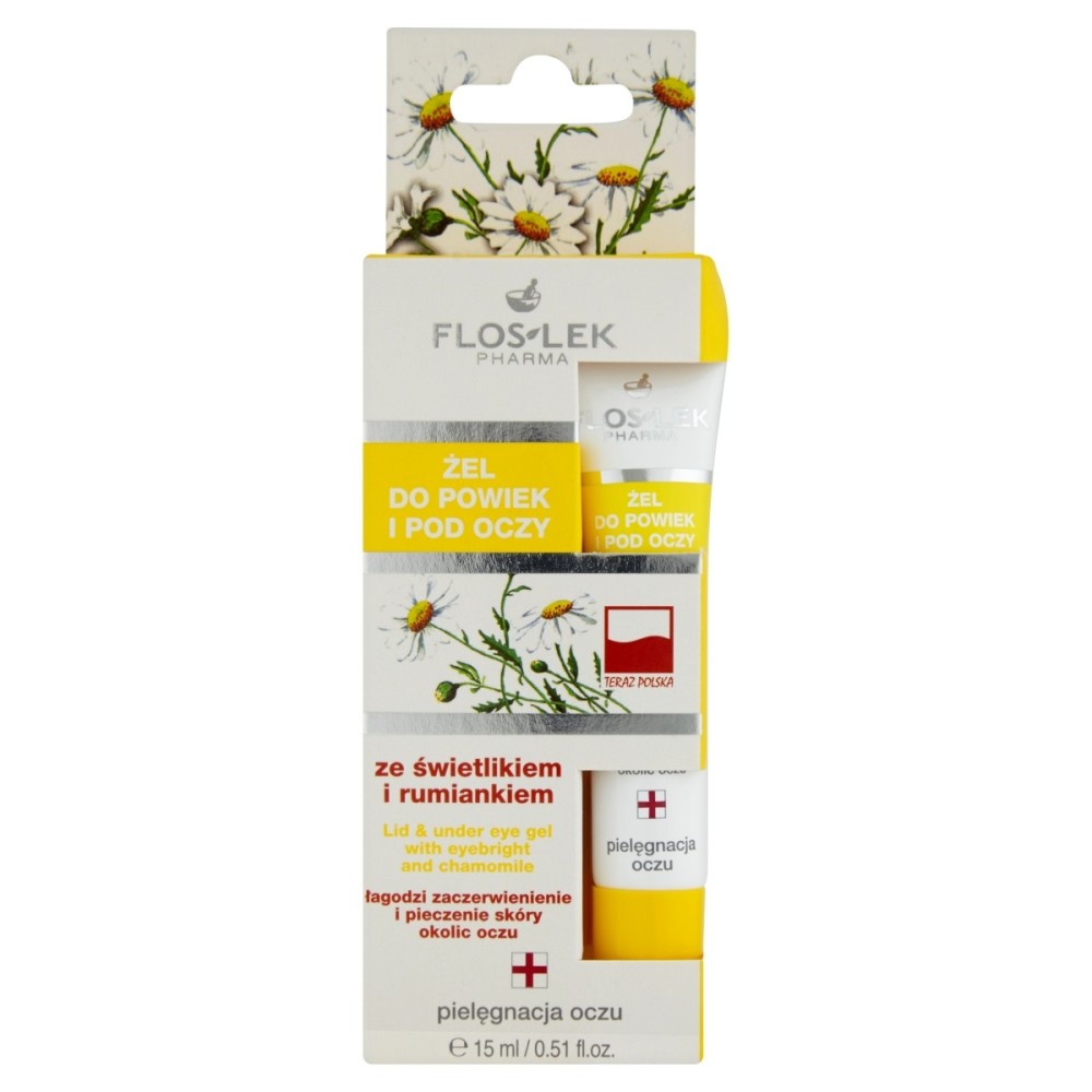 Floslek Pharma Eyelid and eye gel with skylight and chamomile 15 ml