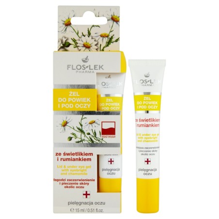 Floslek Pharma Eyelid and eye gel with skylight and chamomile 15 ml