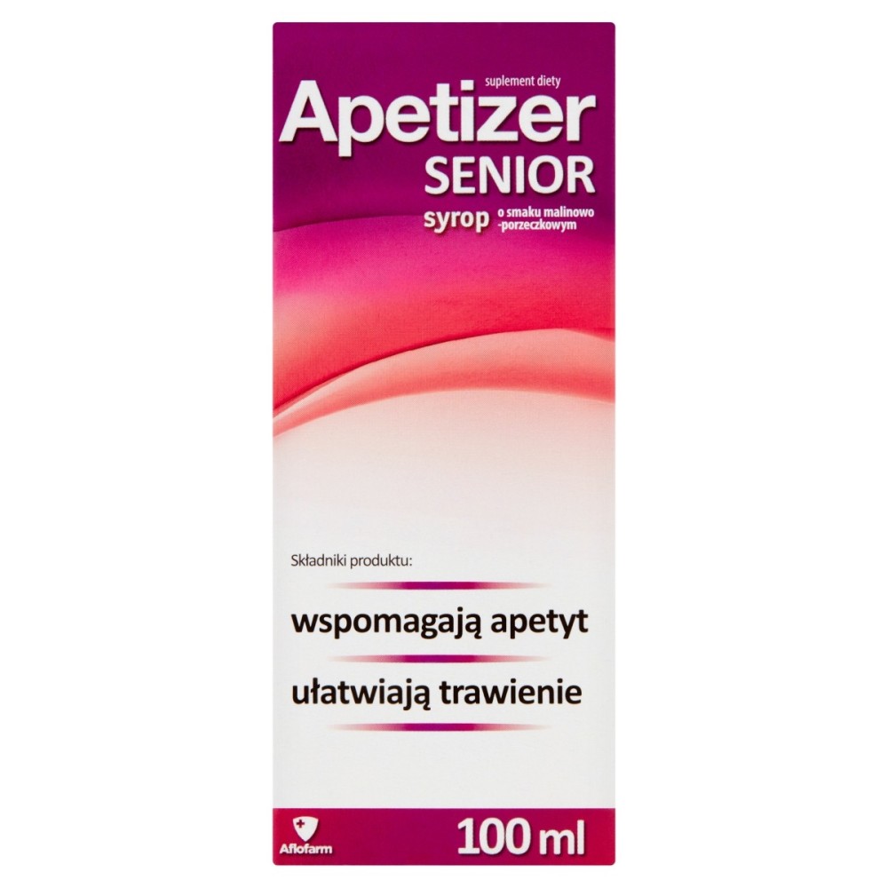 Apetizer Senior Dietary supplement syrup with raspberry and currant flavor 100 ml