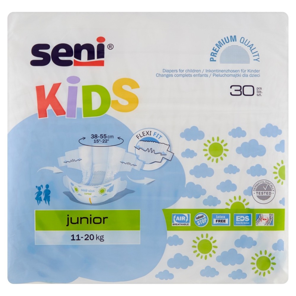 Couches Seni Kids Junior pour enfants 11-20 kg, 30 pièces