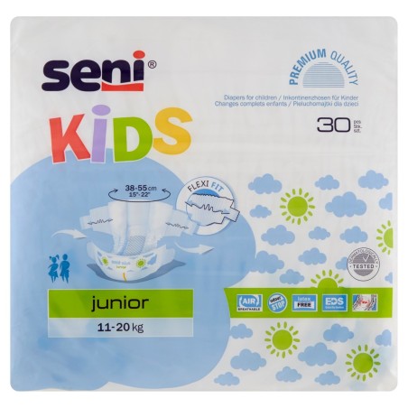 Seni Kids Junior Pieluchomajtki dla dzieci 11-20 kg 30 sztuk