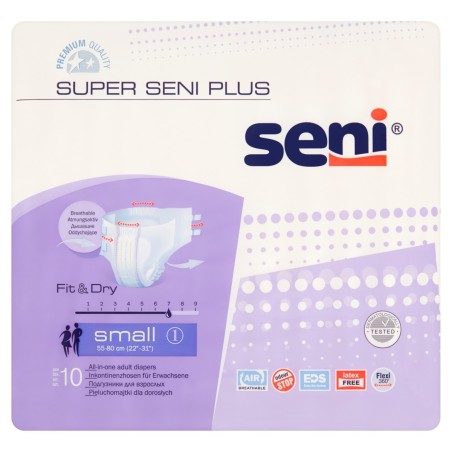 Seni Super Plus Small Diaper culotte pour adultes, 10 pièces