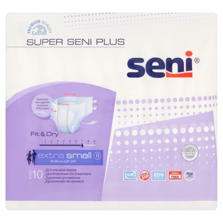 Seni Super Plus Extra Small Diapers for adults, 10 pieces