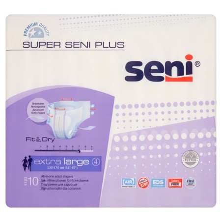 Seni Super Plus Extra Large Diapers for adults, 10 pieces