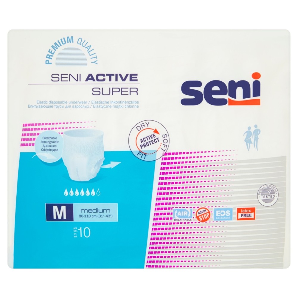 Seni Active Super Medium Elastic absorbent panties 10 pieces